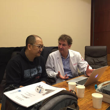 Mr Sun and Dr. Mall in discussion